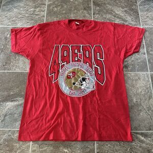 San Francisco 49ers Vintage 80s Screen Stars NFL Shirt Sz XL Red Good Condition